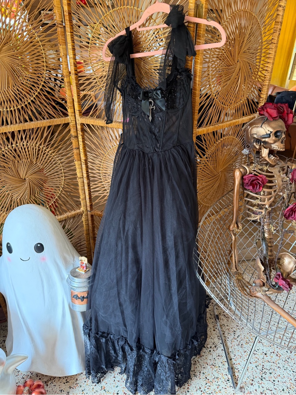 Dance with Death Sleeveless Maxi Dress by Widow from Dolls Kill